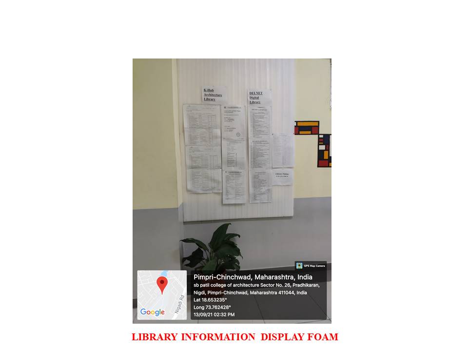 LIBRARY INFORMATION DISPLAY FOAM, SBPCOAD