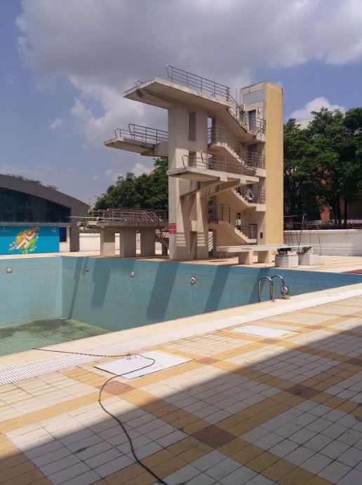Study tour of Third and Fourth year 2019-20 at Balewadi Stadium with students for “Swimming pool” and “Long Span”, SBPCOAD
